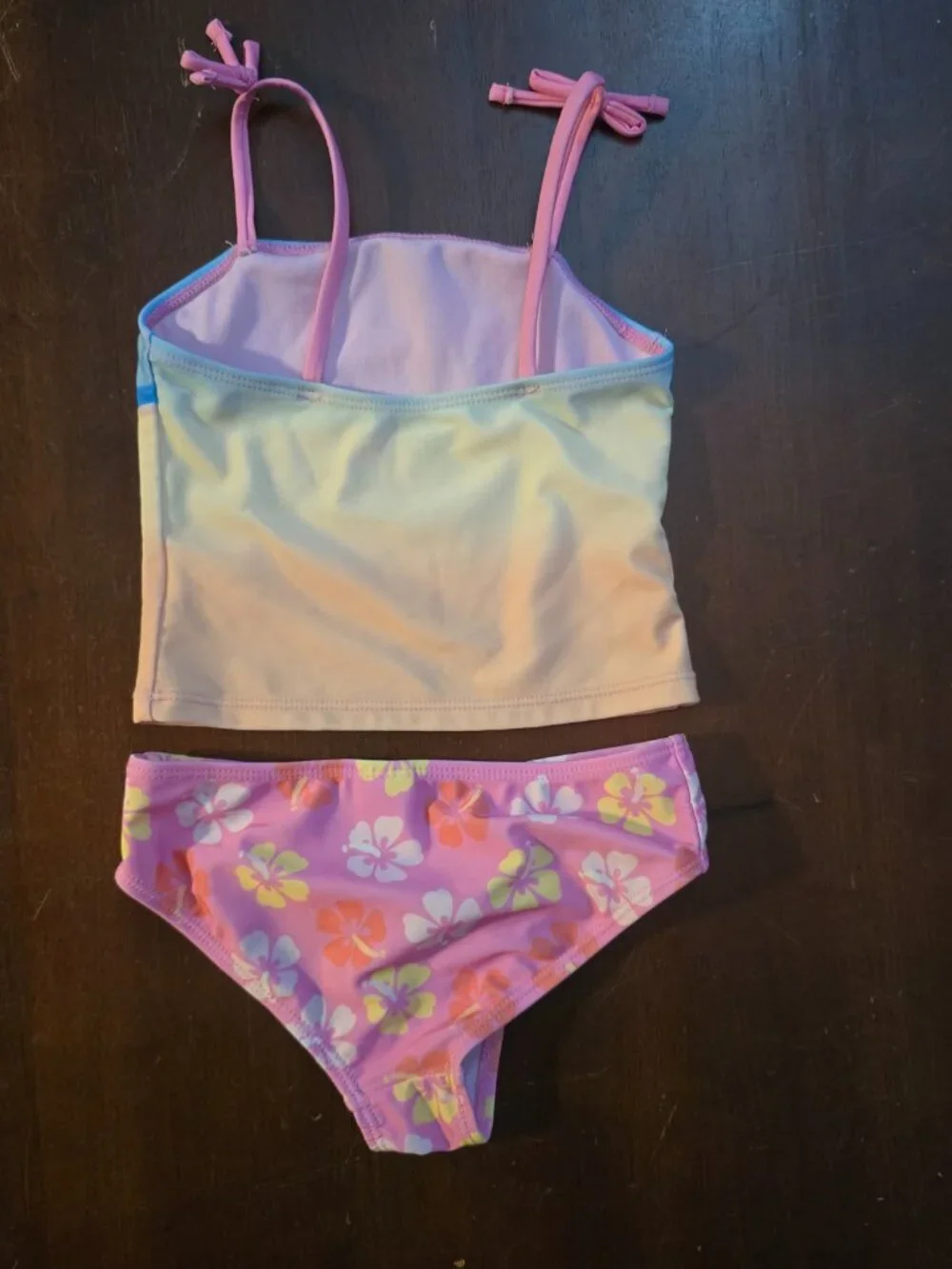 Lot of 5 Girls Swimsuits Size 4 (Bluey, Minnie Mouse, Floral, Rash Guard) Bundle